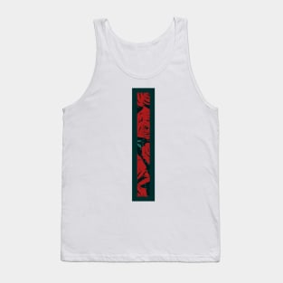 Modern Rose Floral Initial Name Alphabet - Letter I Tank Top